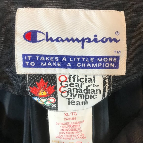 RARE Vintage Champion Team Canada Jacket XL 1996 Olympics Full Zip Nylon Lined - Picture 3 of 8